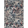 Tapis contemporain floral bleu Fallon