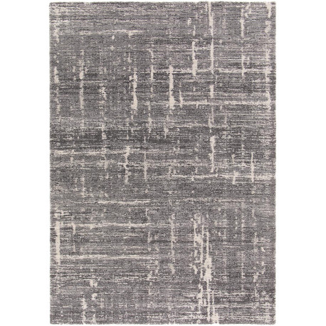 Tapis gris moderne rayé Benton