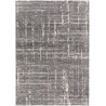 Tapis gris moderne rayé Benton