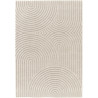 Tapis courbe gris rectangle Shawny