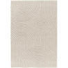 Tapis courbe gris rectangle Shawny