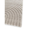 Tapis courbe gris rectangle Shawny