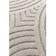 Tapis courbe gris rectangle Shawny