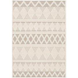 Tapis moderne crème graphique Fortine