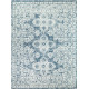 Tapis vintage bleu rectangle Garneill