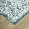 Tapis vintage bleu rectangle Garneill