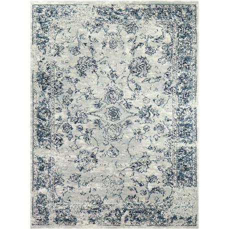 Tapis vintage bleu rectangle Garrison