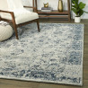 Tapis vintage bleu rectangle Garrison