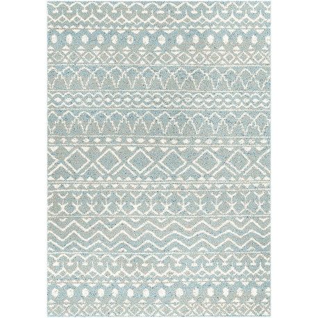 Tapis berbère bleu ethnique Greycliff