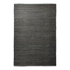 Tapis en jute et laine d'Inde noir Gobi Esprit Home