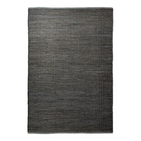 Tapis en jute et laine d'Inde noir Gobi Esprit Home