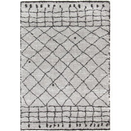 Tapis ethnique shaggy berbère gris Haugan