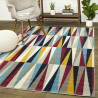 Tapis design à courtes mèches multicolore Helmville