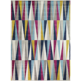 Tapis design à courtes mèches multicolore Helmville