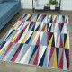 Tapis design à courtes mèches multicolore Helmville