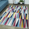 Tapis design à courtes mèches multicolore Helmville