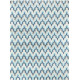 Tapis moderne bleu rectangle Heron