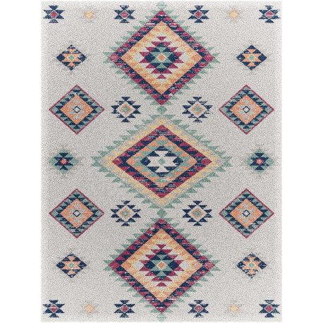 Tapis ethnique crème rectangle Hilger