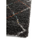 Tapis berbère shaggy ethnique noir Huntley