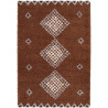 Tapis berbère shaggy ethnique rouge Huson