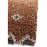 Tapis berbère shaggy ethnique rouge Huson