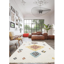 Tapis berbère shaggy ethnique Hysham