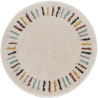 Tapis rond shaggy beige Inverness