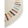 Tapis rond shaggy beige Inverness