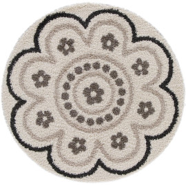 Tapis rond shaggy Jordan