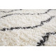 Tapis berbère shaggy ethnique blanc Kalispell