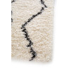 Tapis berbère shaggy ethnique blanc Kalispell