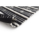 Tapis en coton plat moderne noir Lindsay