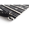 Tapis en coton plat moderne noir Lindsay