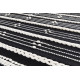 Tapis en coton plat moderne noir Lindsay