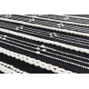 Tapis en coton plat moderne noir Lindsay