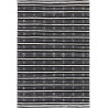 Tapis en coton plat moderne noir Lindsay
