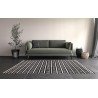 Tapis en coton plat moderne noir Lindsay