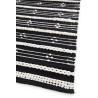 Tapis en coton plat moderne noir Lindsay