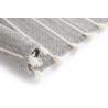 Tapis en laine plat avec franges design gris Lima