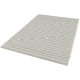 Tapis en laine plat avec franges design gris Lima