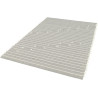 Tapis en laine plat avec franges design gris Lima