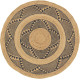 Tapis en jute rond ethnique moderne Libby