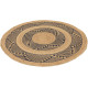 Tapis en jute rond ethnique moderne Libby