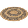 Tapis en jute rond ethnique moderne Libby