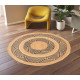 Tapis en jute rond ethnique moderne Libby