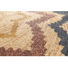 Tapis en jute rond ethnique moderne Ledger