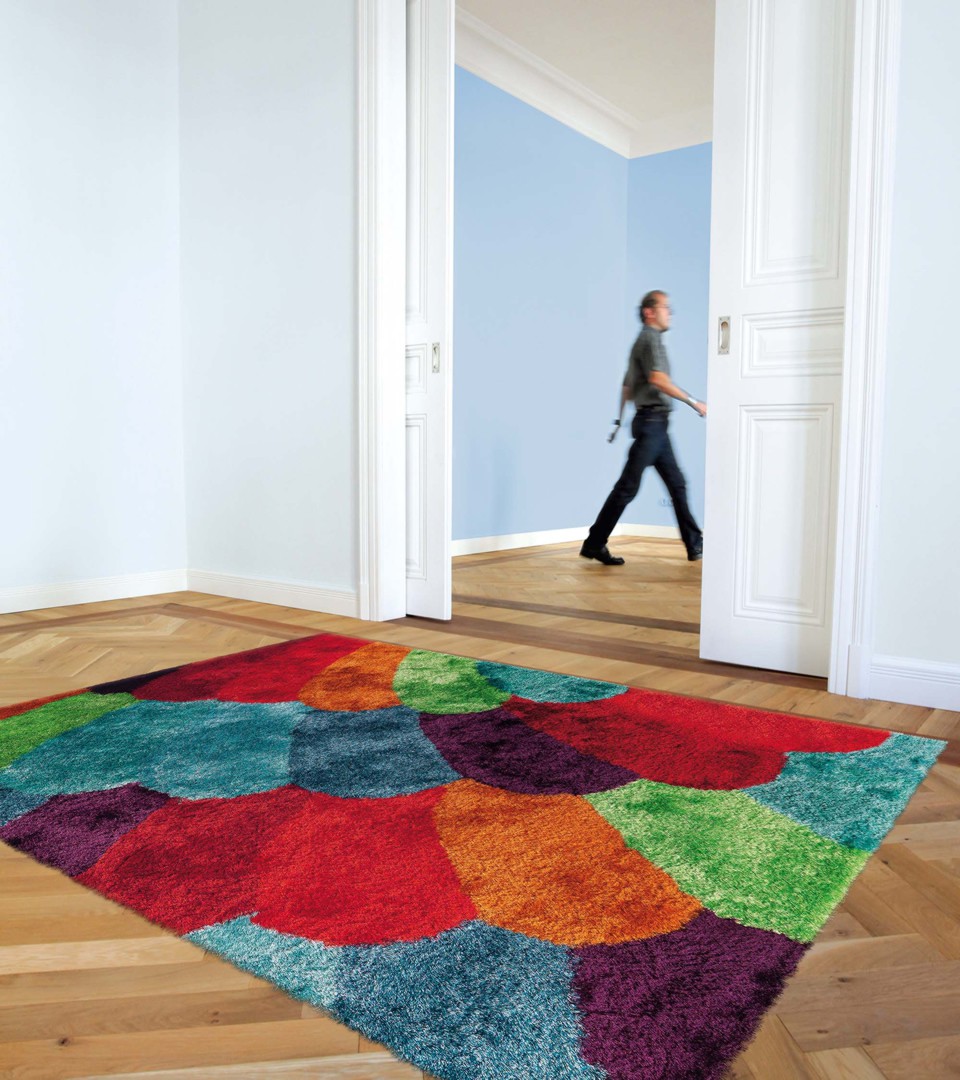Tapis moderne coloré pour salon doux Funky Arte Espina