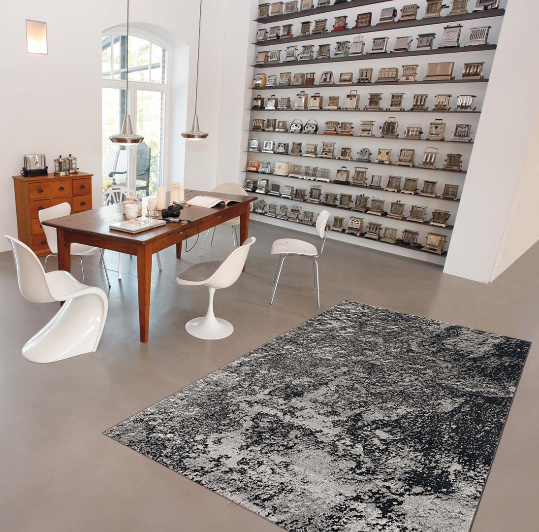 Tapis Contemporain Gris Pour Salle à Manger Moon Arte Espina