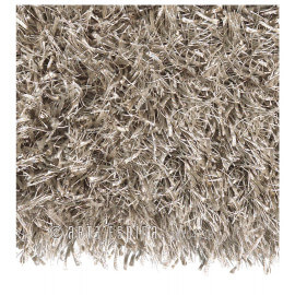 Tapis à longues mèches uni argenté Beat Arte Espina