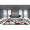 Tapis avec effet 3D vintage rouge pour salon Crystal